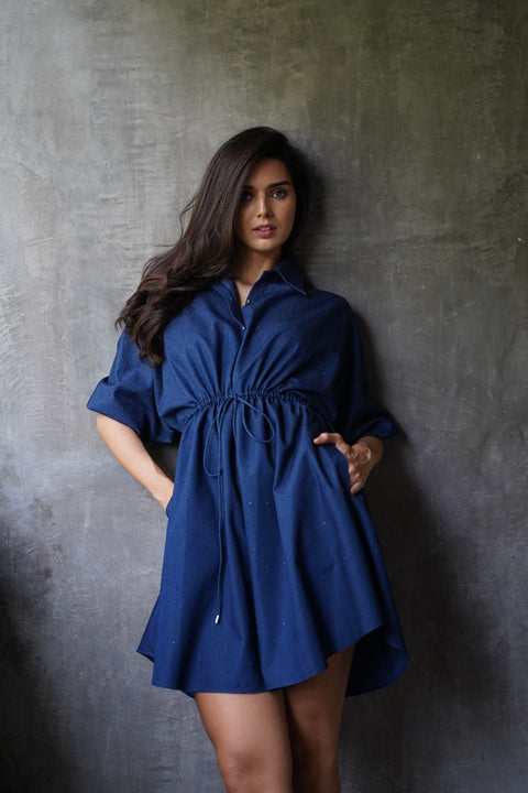 Tilly indigo dress
