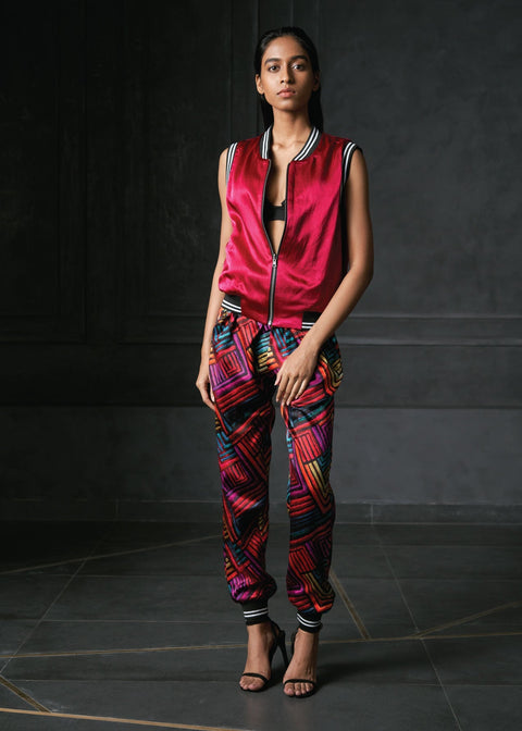 Zing in Pink Printed Joggers