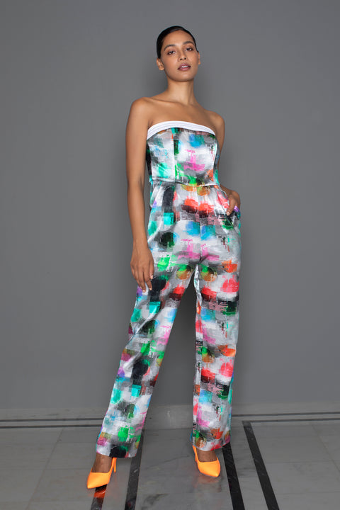 Prism tube straight jumpsuit