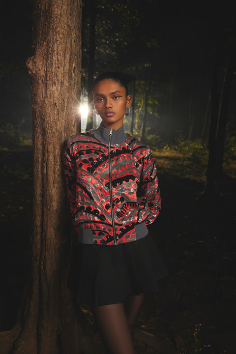 Arch embroidered bomber jacket