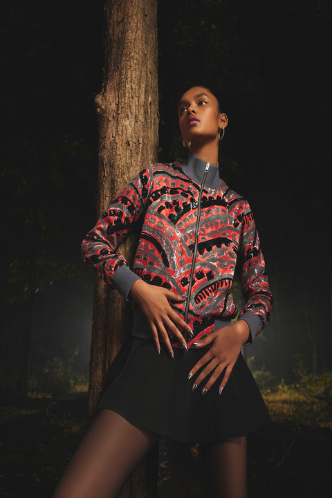 Arch embroidered bomber jacket
