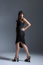 Ellen Black Cross Tuck Corset