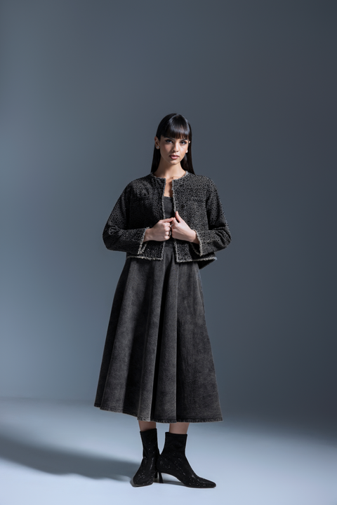 Moira Charcoal Dress