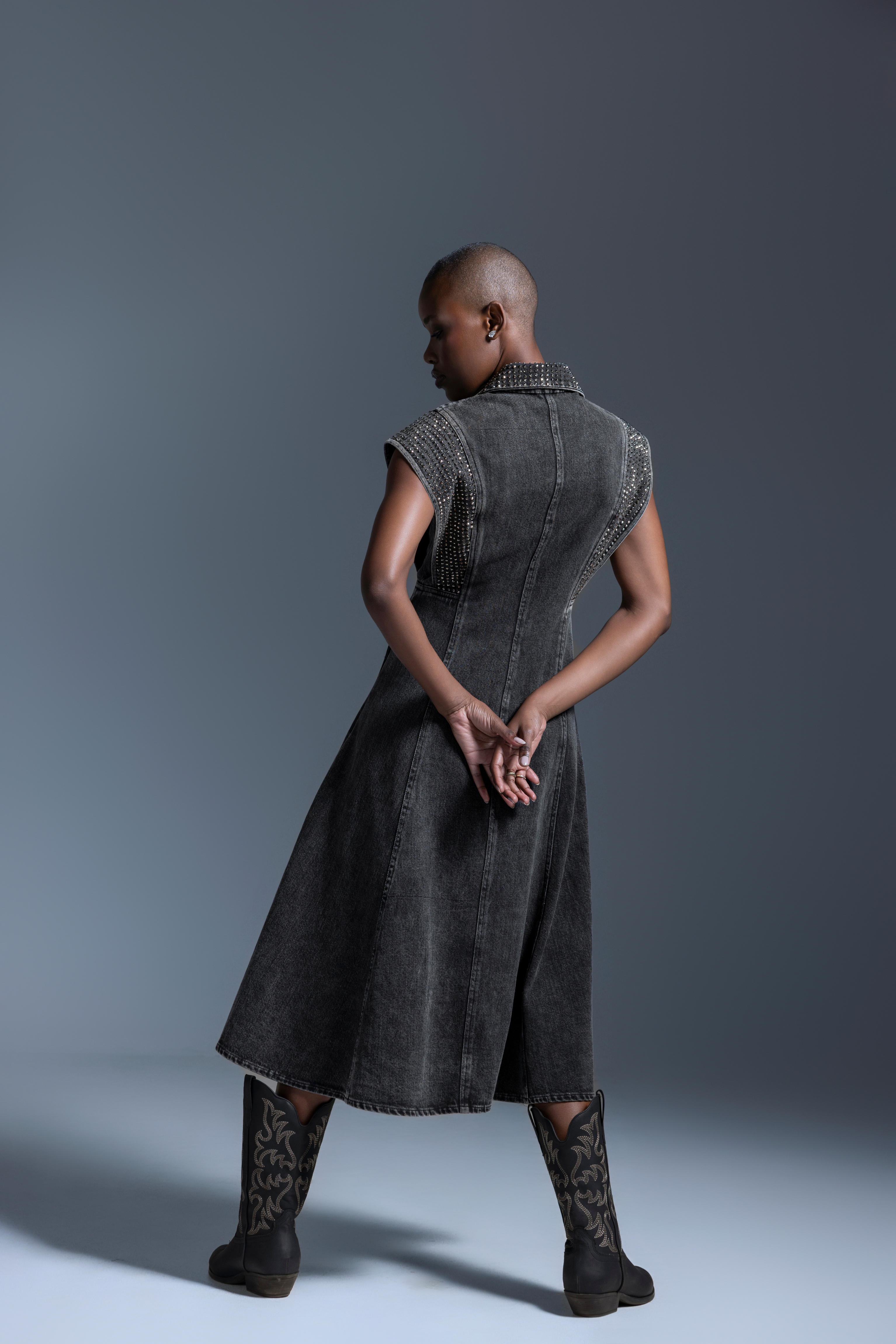 Pheobe Charcoal Studded Trench