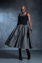 Charlotte Charcoal Studded Dress