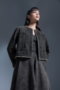 Argyle Charcoal Studded Jacket