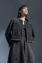 Argyle Charcoal Studded Jacket
