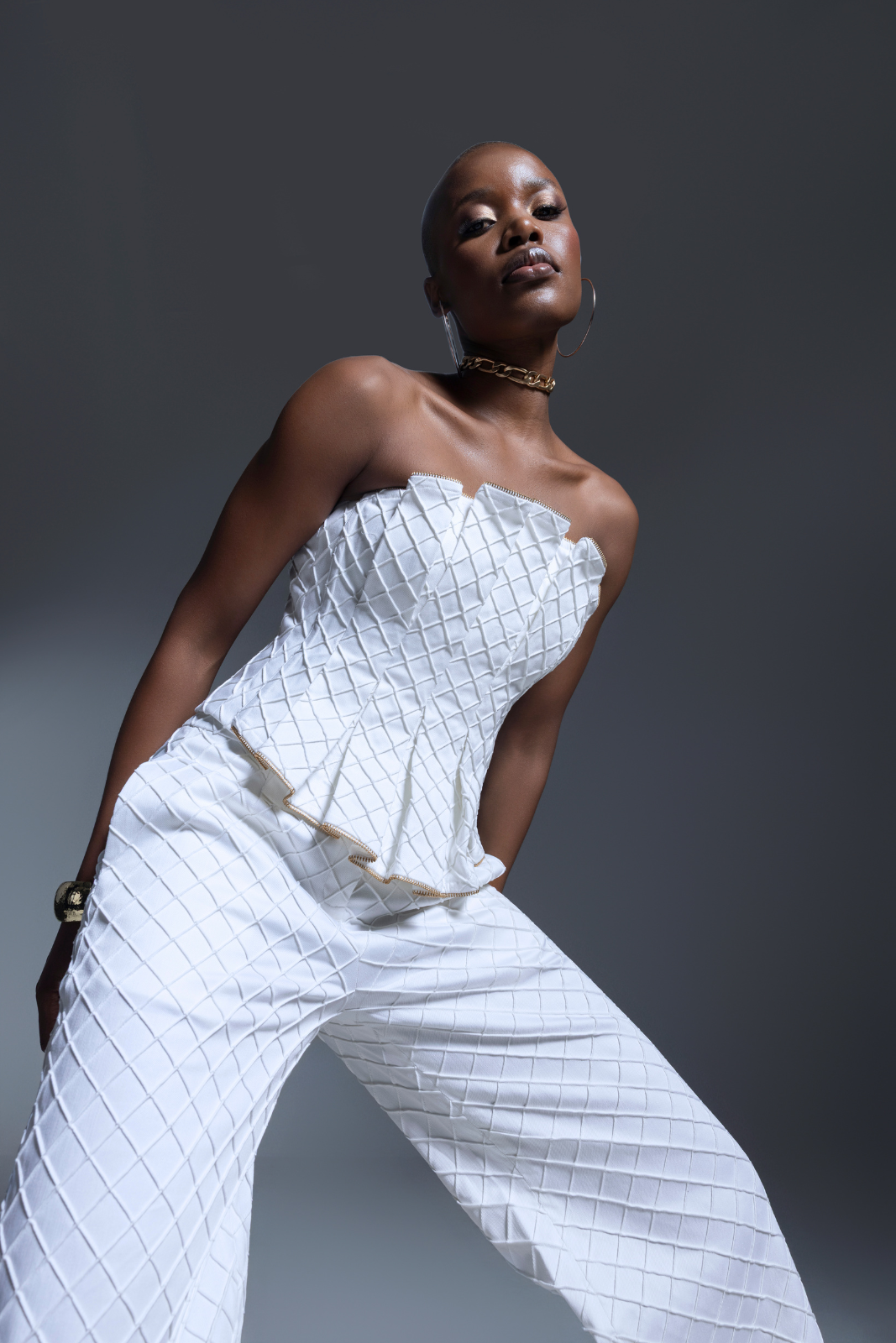 Ellen White Cross Tuck Corset