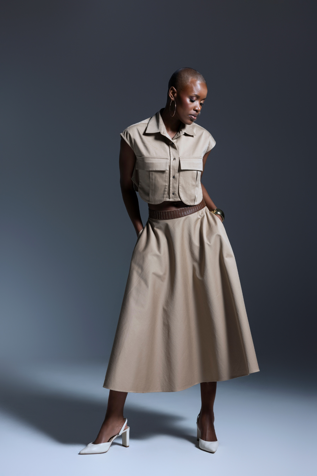 Pasha Beige Skirt