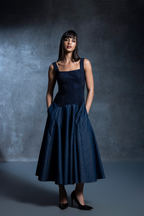 Bianca Indigo Studded Dress