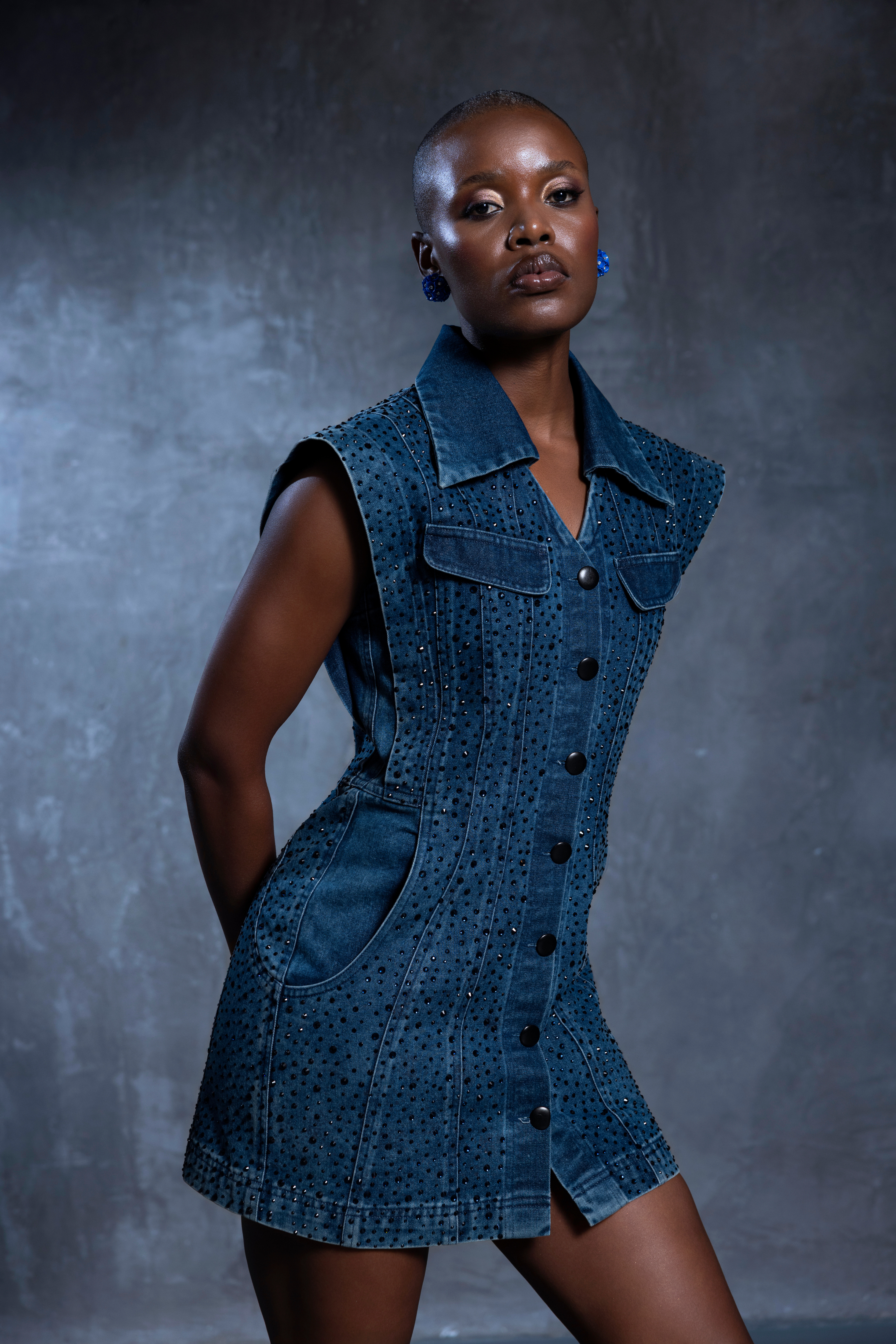 Alexis Aqua Embellished Dress