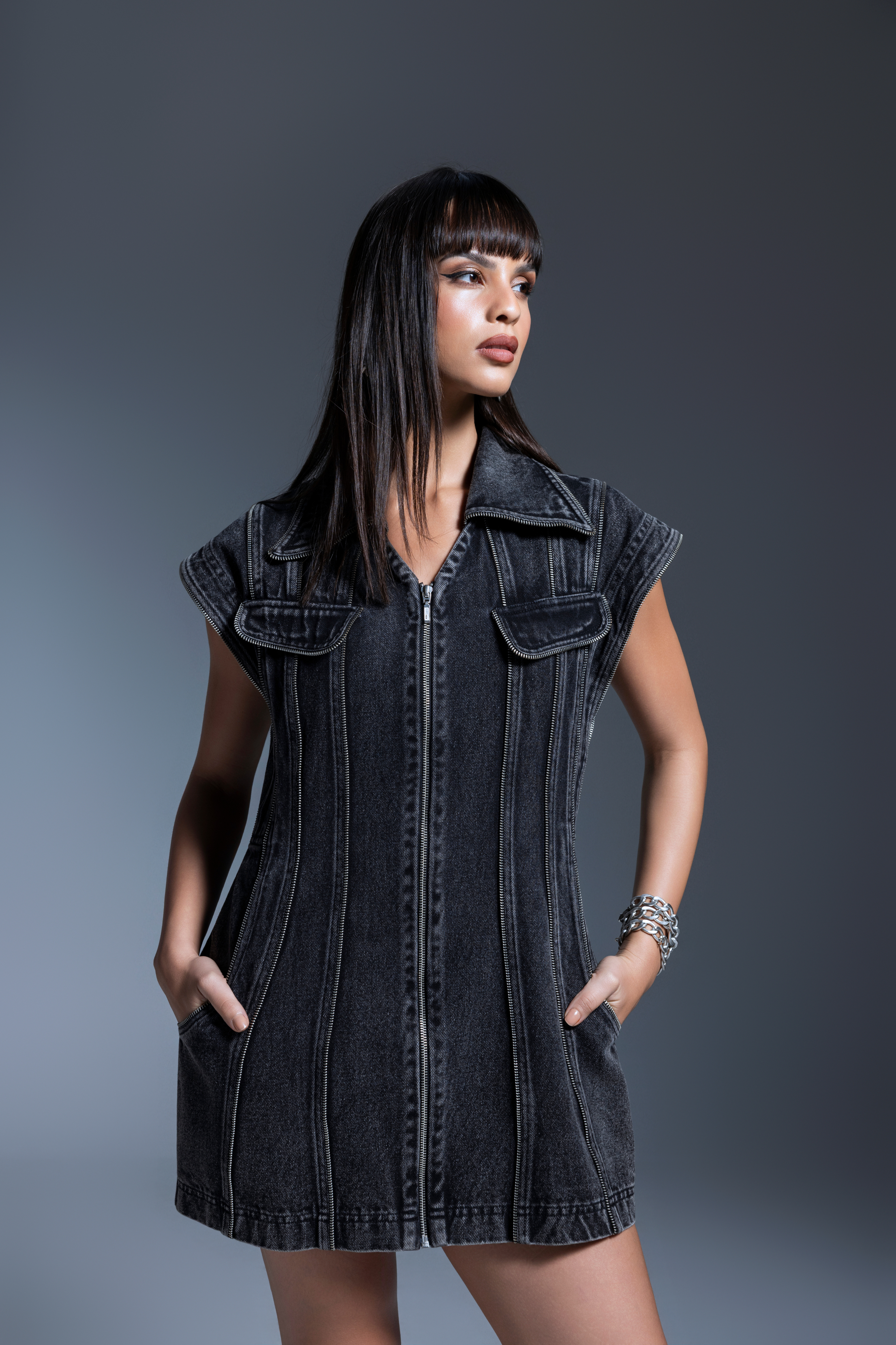 Alex Charcoal Dress