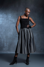 Charlotte Charcoal Studded Dress