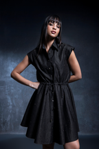 Tia Studded Drawstring Dress