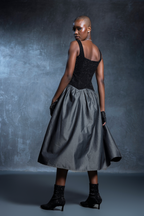 Charlotte Charcoal Studded Dress