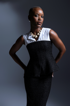 Sophia Tweed Peplum Top
