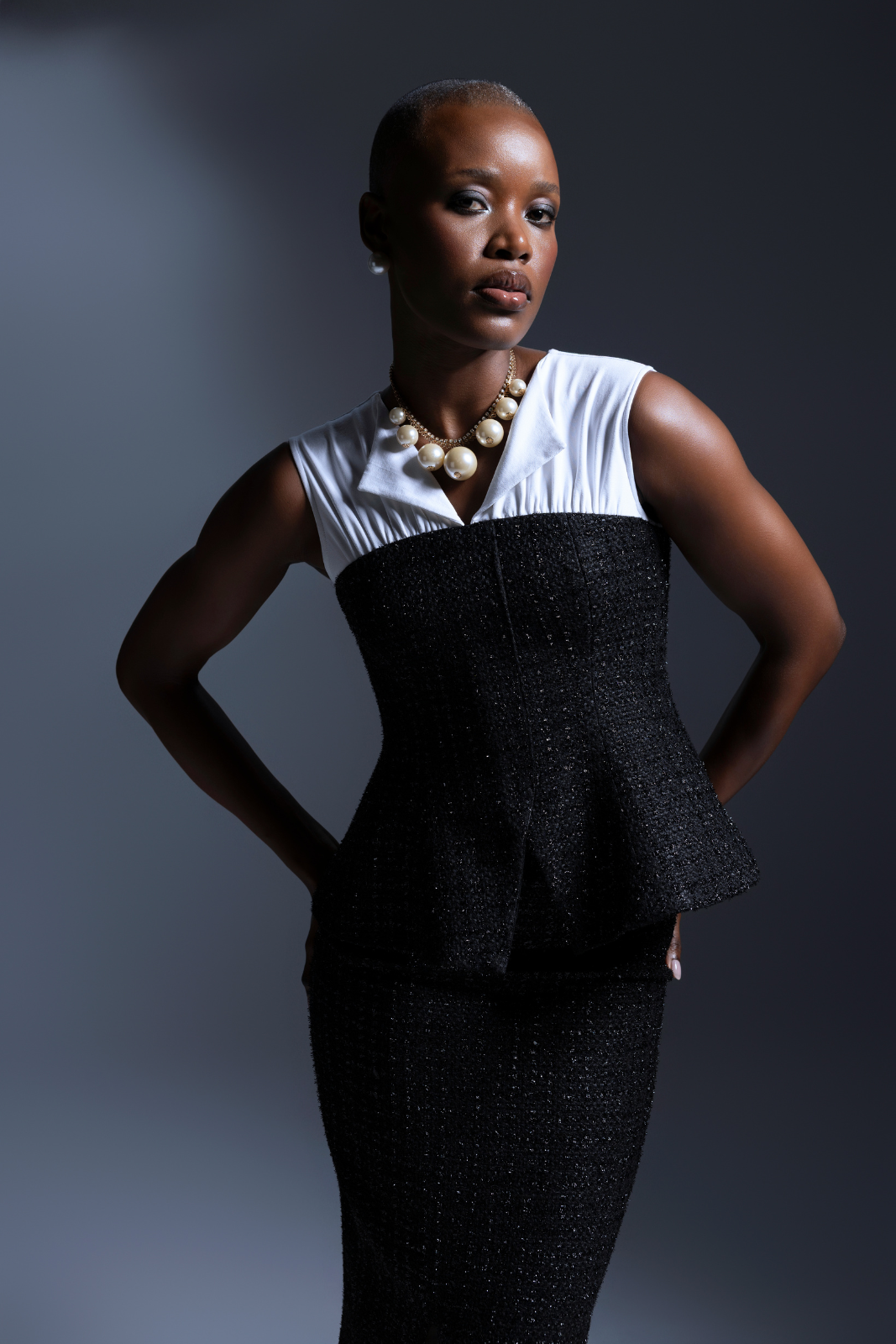Sophia Tweed Peplum Top