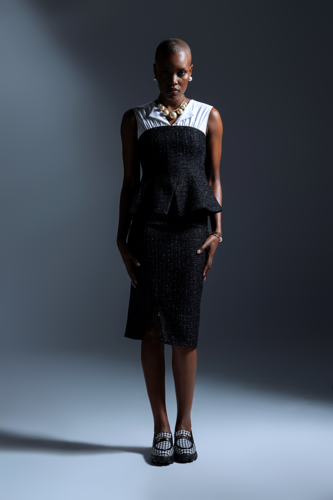 Sophia Tweed Peplum Top