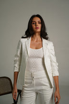 Arla White Blazer