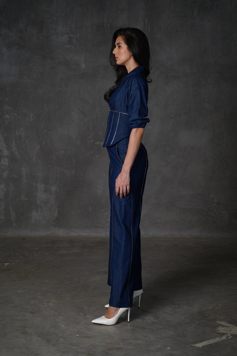 Indigo Denim Wide Legged Pants