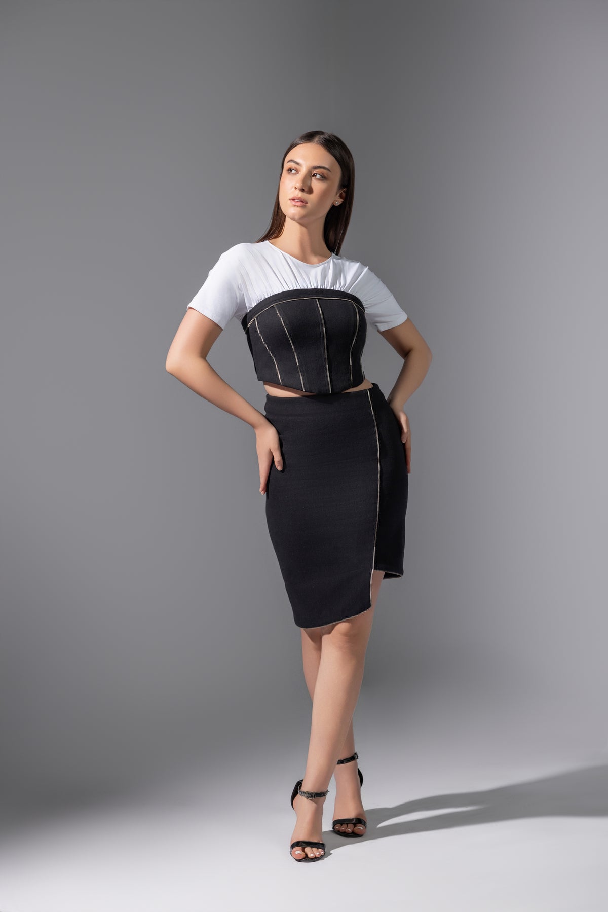 Tessa Black Tshirt Corset