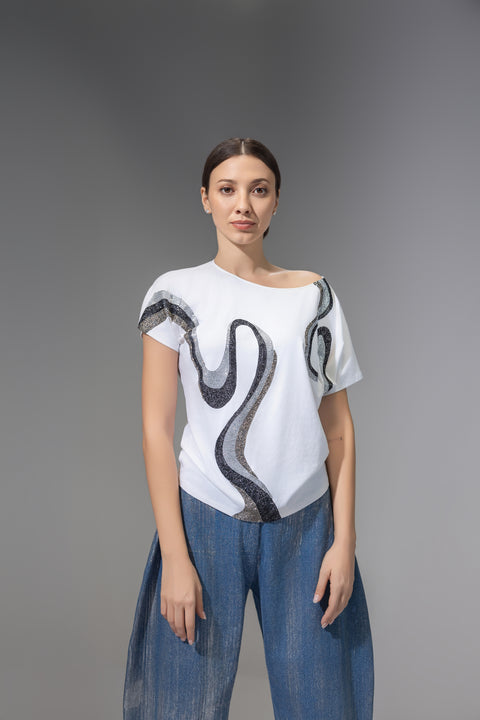 Wave White T-shirt