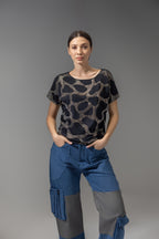 Panthera Black Drop Sleeves T-shirt