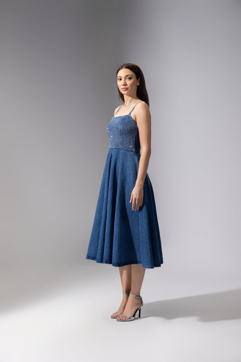 Moira Stud Midi Dress