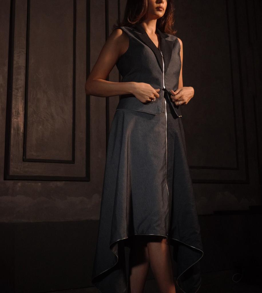 Mace charcoal skirt
