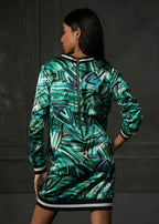 Rush Full Sleeves Printed Bomber Dress