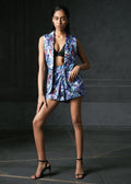 Rush in Blue Printed Skorts