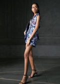 Rush in Blue Printed Fitted Jacket