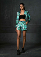 Rush in Green Printed Skorts