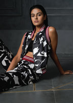 Nocturnal Printed Joggers with Maroon Grip