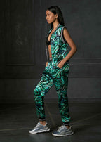 Rush in Green Printed Joggers