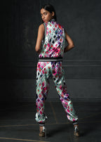 Olio in Pink Sleeveless Reversible Bomber Jacket