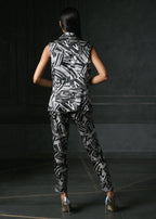 Rush in Grey Printed Fitted Jacket