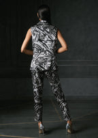 Rush in Grey Printed Cigarette Pants