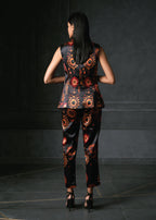 Calico in Black Printed Fitted Jacket