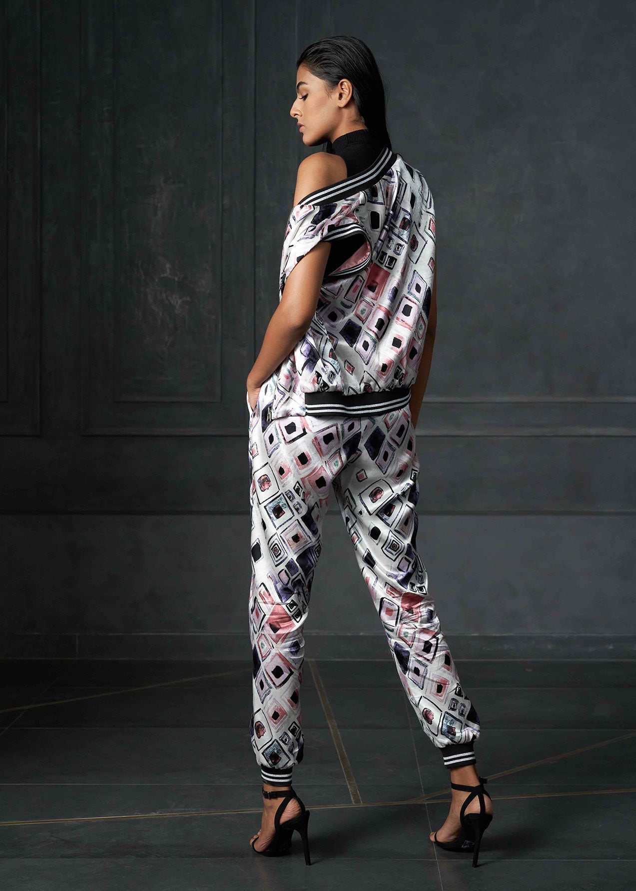 Olio in Blush Pink Printed Joggers