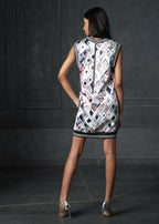 Olio in Blush Pink Sleeveless Printed Bomber Dress