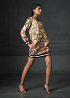 Rush Full Sleeves Printed Bomber Dress