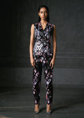 Olio in Black Printed Cigarette Pants