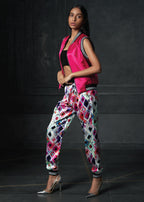Olio in Pink Sleeveless Reversible Bomber Jacket