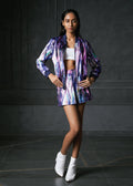Boketto in Purple Full Sleeves Reversible Bomber Jacket