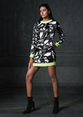 Nocturnal Full Sleeves Printed Bomber Dress