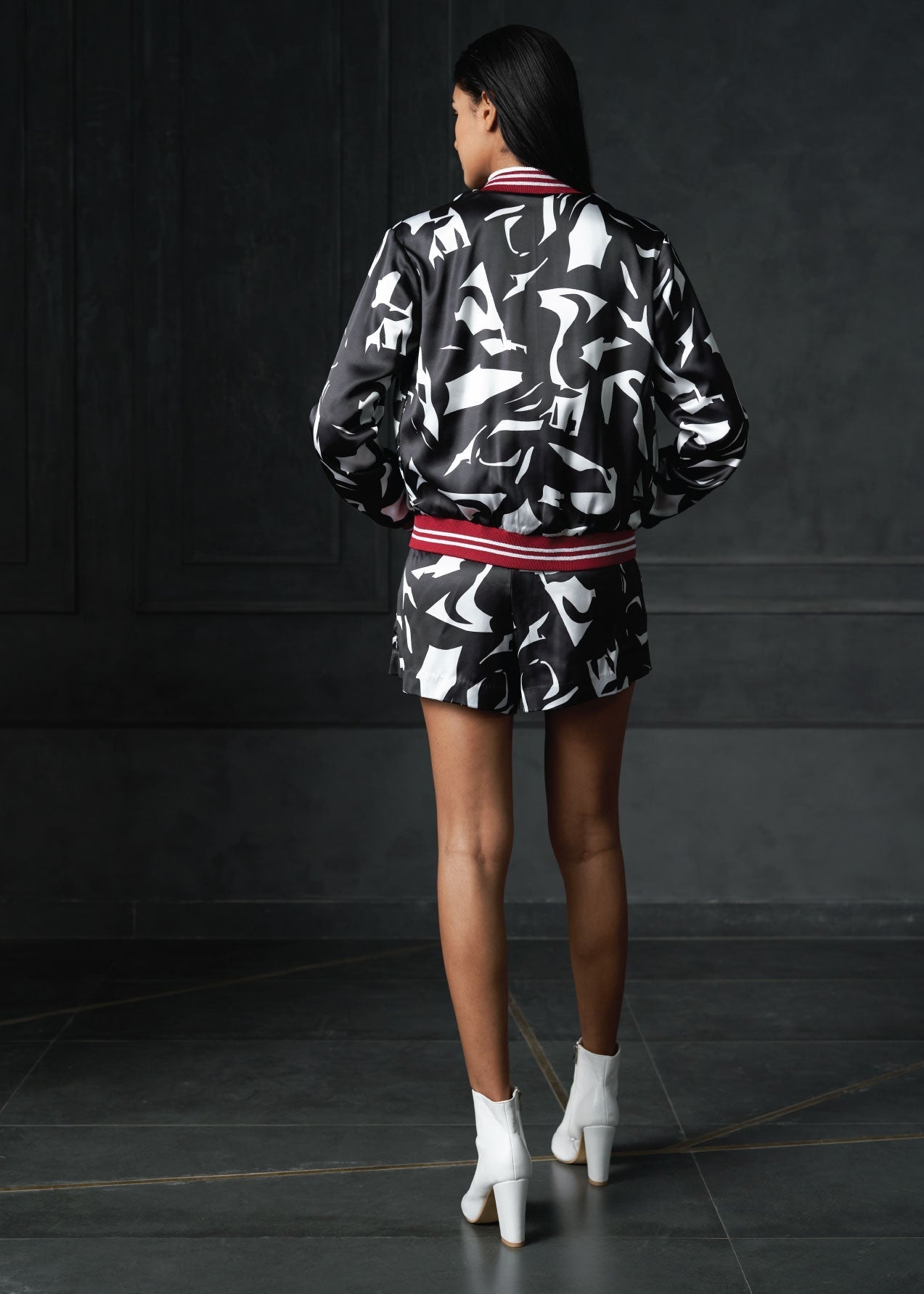 Nocturnal Full Sleeves Reversible Bomber Jacket in Maroon Grip
