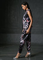 Olio in Black Printed Fitted Jacket