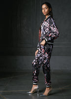 Olio in Black Full Sleeves Reversible Bomber Jacket