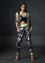 Nocturnal Printed Joggers with Neon Grip